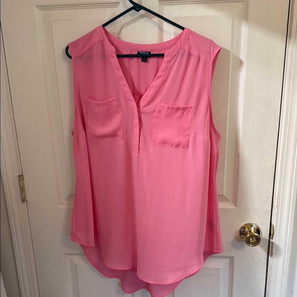 Torrid Pink Sleeveless Blouse